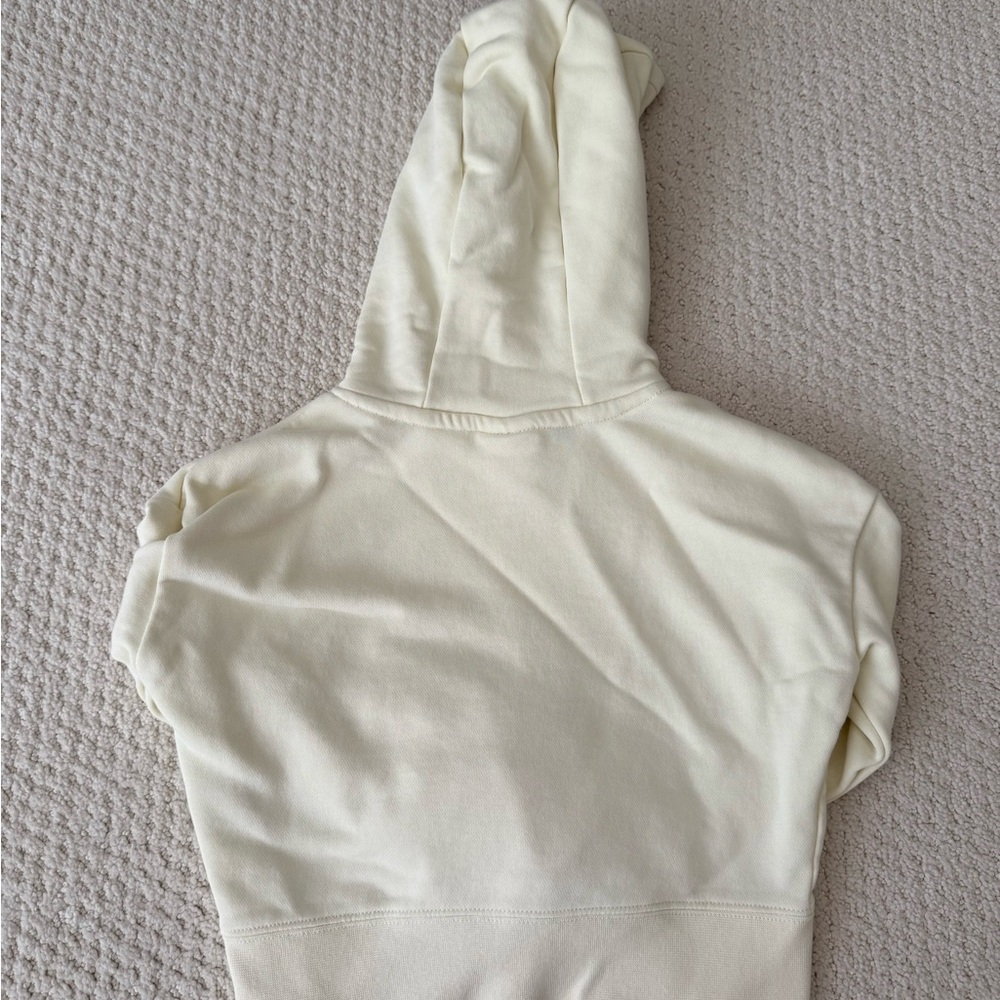 Nike Light Yellow Cropped Sweatshirt Girl size S - Picture 3 of 3
